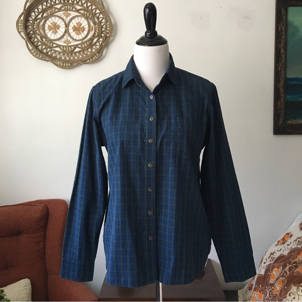 TRADLANDS Navy Plaid Button Up Shirt